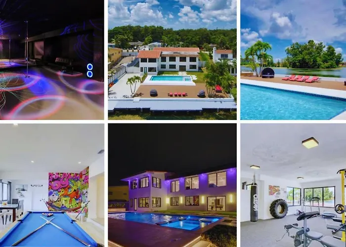 Luxe Waterfront Mansion W Private Nightclub, Cinema, Game Room, Gym & Pool