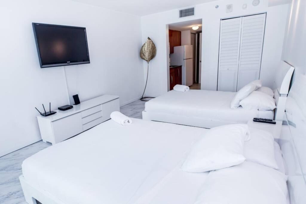 Comfy Studio 2 Queen Beds At Brickell, Free Parking *