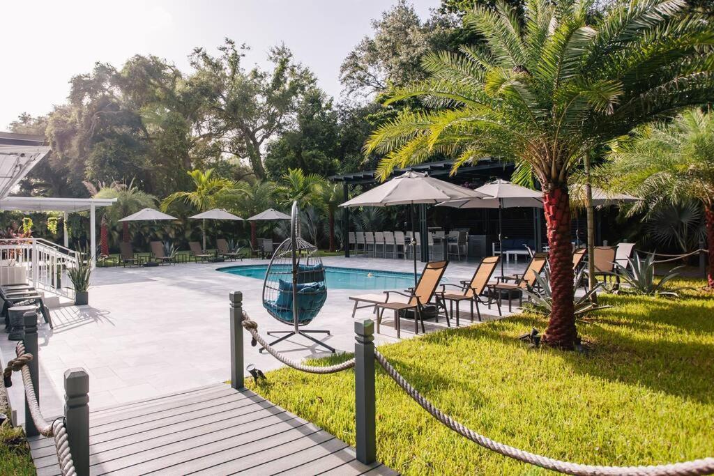 With Outdoor Sauna, Outdoor Bar And Pergola With Games Miami