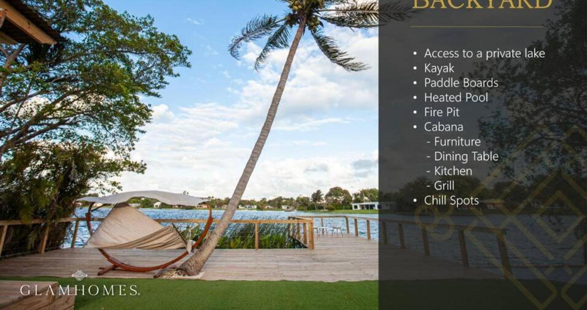 Villa Lakefront Villa: Tropical Backyard & Kayak Tgh Miami