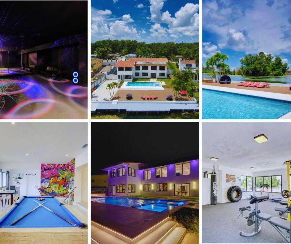 Villa Luxe Waterfront Mansion W Private Nightclub, Cinema, Game Room, Gym & Pool Miami