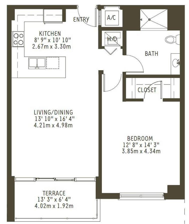 Modern 1 Bedroom Midtown With Free Parking *